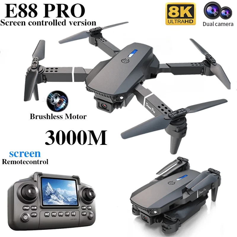 전문 E88 프로 드론 스크린 8K HD 카메라 WiF - Drone Cinematic 리뷰 및 가격